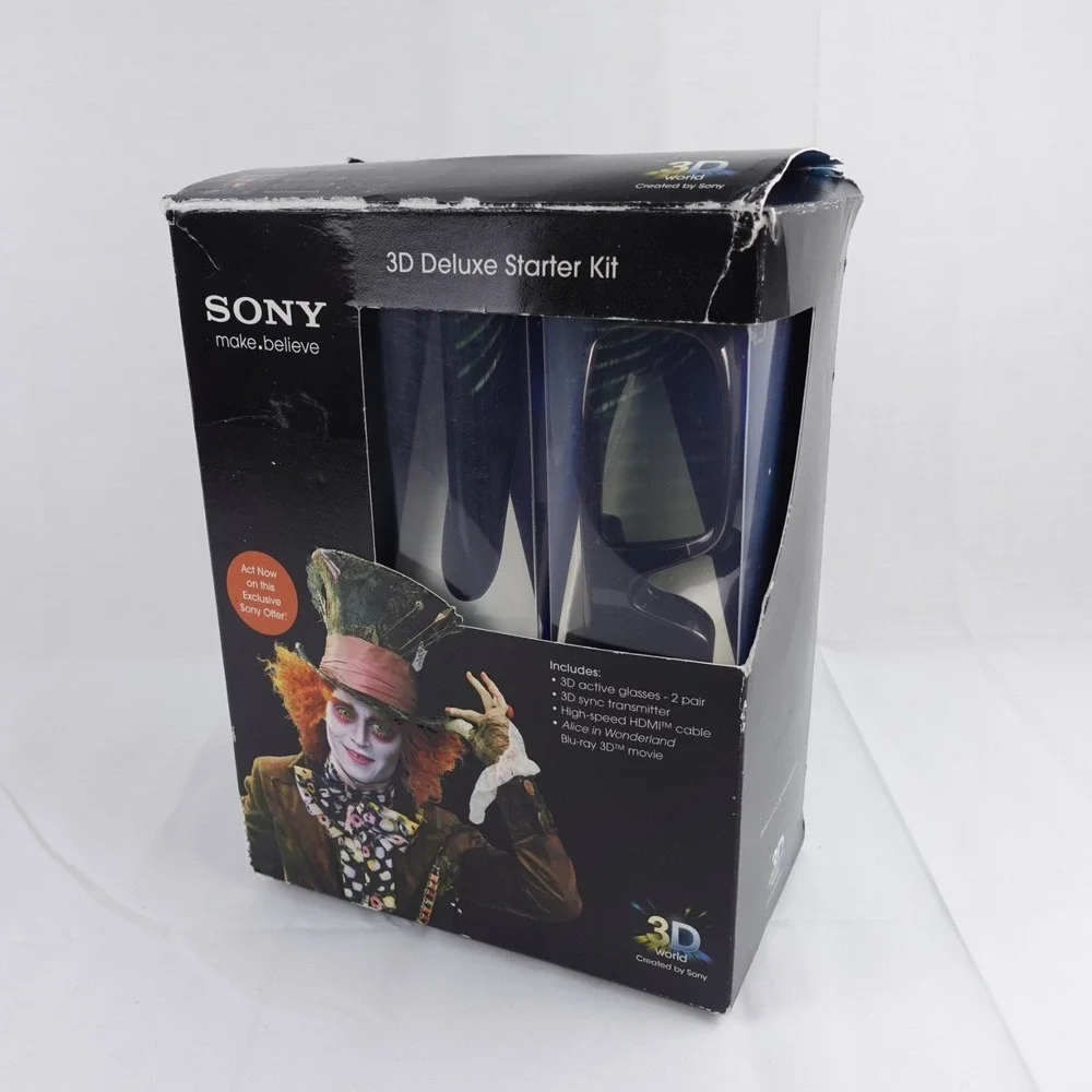 Sony 3D Deluxe Starter Kit w/ Alice in Wonderland Blu-ray 3D Movie